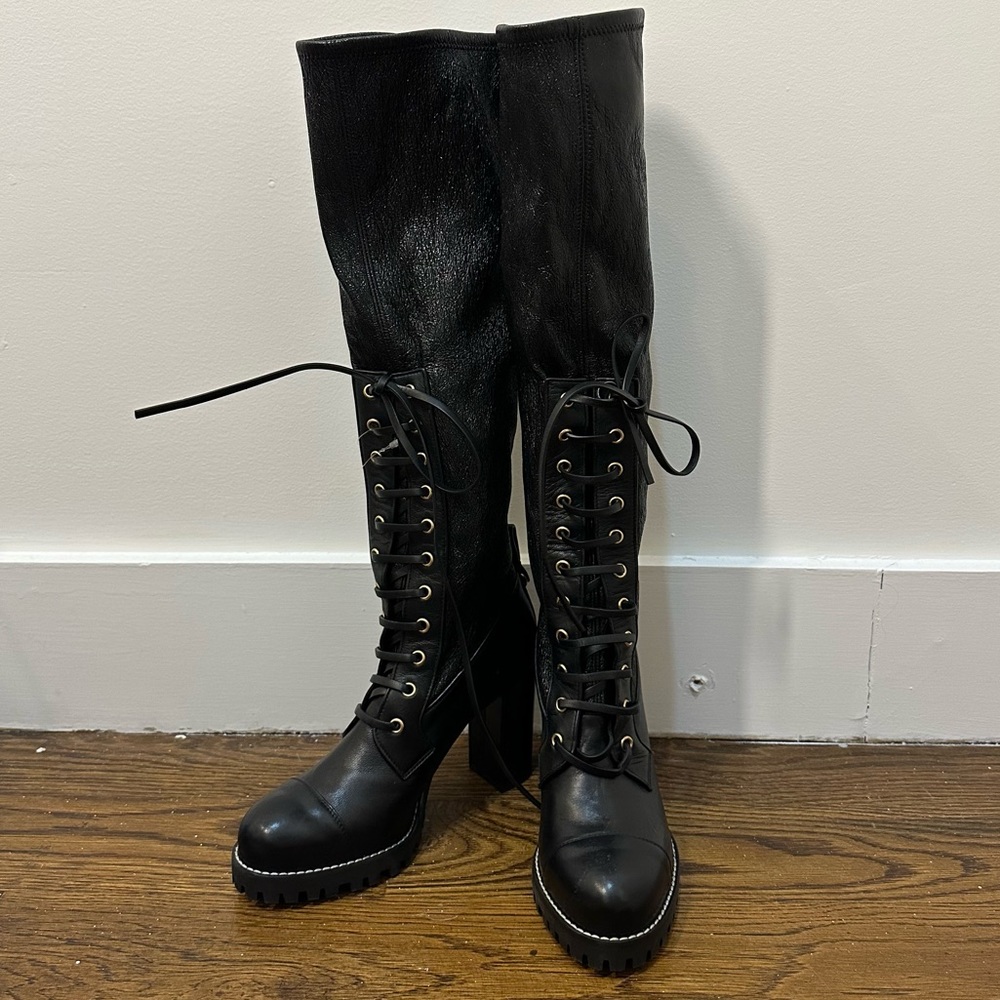 Stuart Weitzman Pippa lace up combat boots